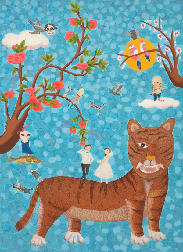 막장 엔트로피  장지콜라주&수간분채  162x117cm 2023