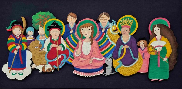 Me 信 Crew   woodpainting   66x134cm 2022