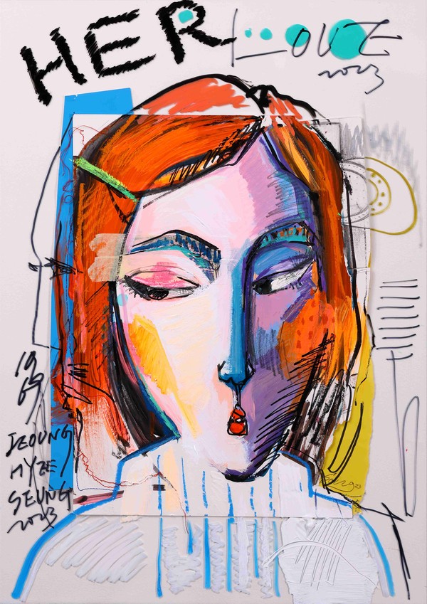 정혜승, HER 42x59.4cm 혼합재료 2023