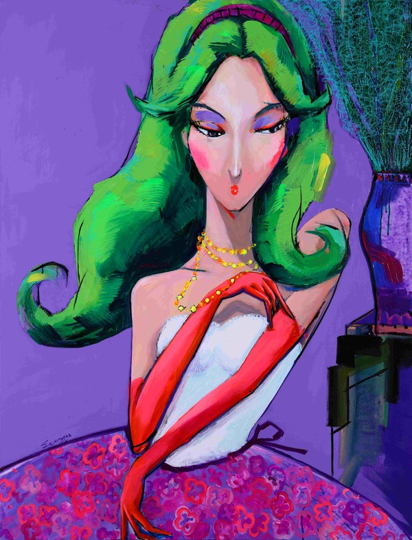 정혜승, 화려한외출 118x91cm   acrylic on canvas          2023