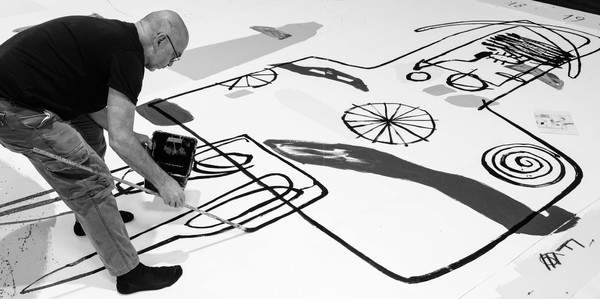 해외전시 작가 라이브 페인팅 모습ⓒJacques Grison