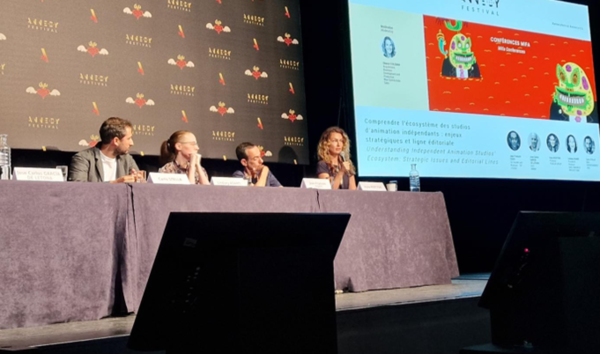 안시 국제 애니메이션 영화제의 패널로 참여한 프로듀서, 이리나 코스튜크