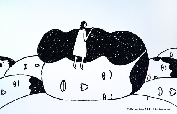 UNTITLED 무제 Acrylic on linen 175cm x 115cm 2023 ⓒ Brian Rea