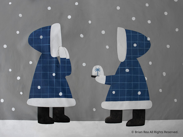 WINTER 겨울 Acrylic and ink on linen 120 cm x 159 cm 2023 ⓒ Brian Rea