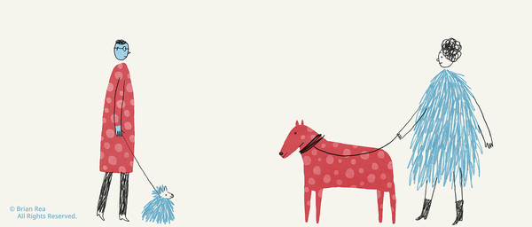 LOVE STORIES 러브 스토리 Pancil and ink on paper with digital finish 2017 ⓒ Brian Rea