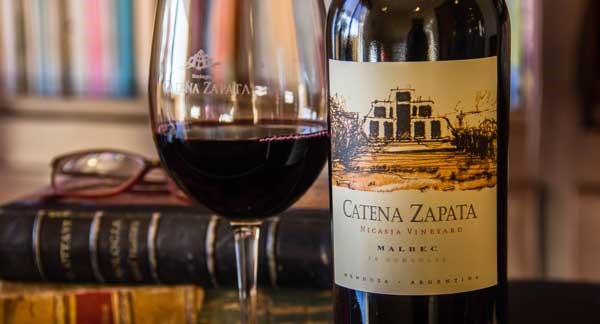Malbec wine from Catena Zapata winery. Mendoza province, Argentina. Photo Credits www.catenazapata,com
