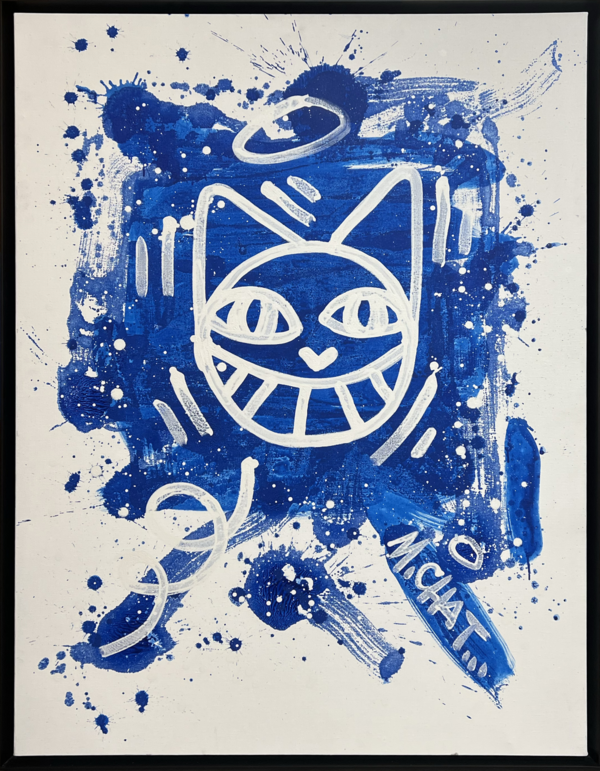 M.CHAT(Thoma Vuille) Self Portrait, Acrylic on Canvers 2019, 70 x 110cm