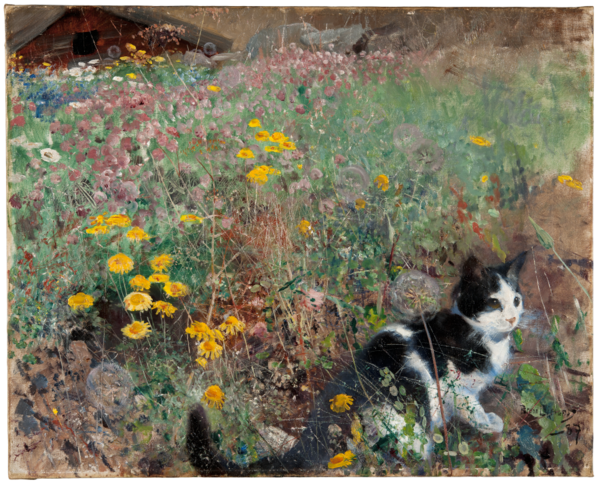 Bruno Liljefors_Cat on a flowery meadow ©Nationalmuseum Stockholm