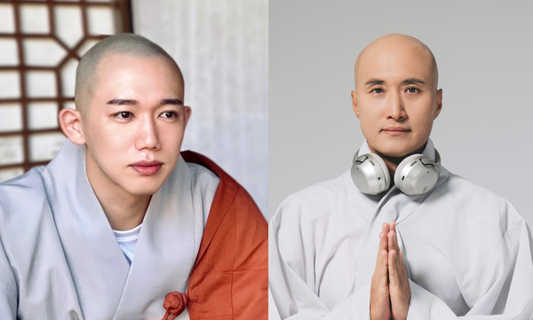 2024서울국제불교박람회 홍보대사 범정 스님(화엄사), 뉴진 스님(개그맨 윤성호)(이미지: 서울국제불교박람회 사무국)