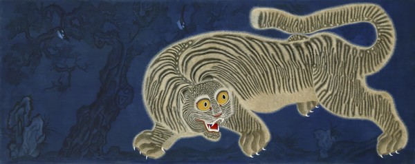 전정혜, 大虎Ⅲ (부제寅時), 83x210cm, 2024