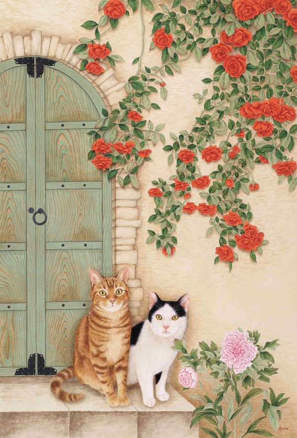 손유영, 아름다운 날들, 126×85cm, 순지에 전통채색, 2023