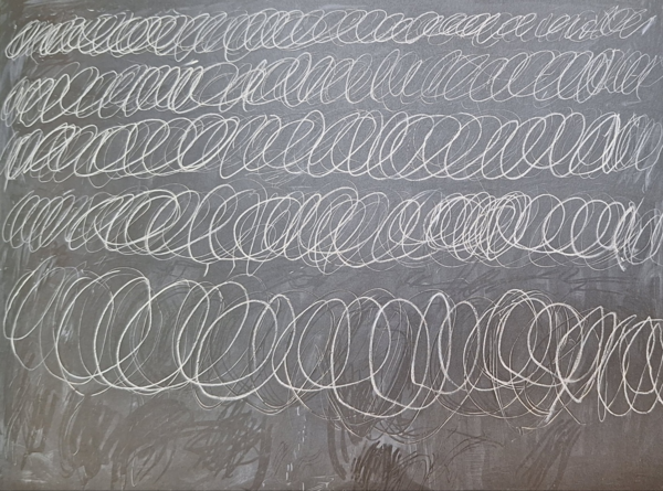 Untitled(New York City)1967 Oil-based house paint and wax crayon on canvas 200.7×264.3