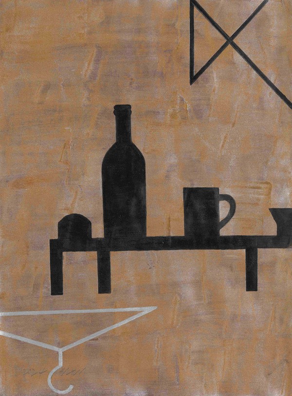 오원배, 무제 Untitled, 2024, 종이에 안료, Pigment on paper, 64.5x48cm