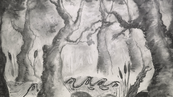 나탈리 뒤버그 & 한스 버그 Like Beads on a String, 목탄 애니메이션, 사운드 영상 3분 17초, 사운드 13분 9초 2022 © SONGEUN Art and Cultural Foundation and the Artist. All rights reserved. Courtesy of the artists, Lisson Gallery