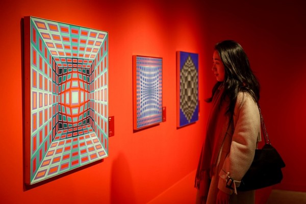 Victor Vasarely exhibition in Seoul at Hangaram Museum