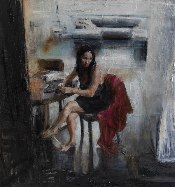 ⓒSimon-Mazula_2023_I_will_wait_and_see_110x102cm-oiloncanvas