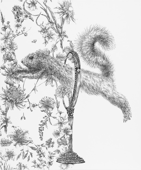 경계 넘기, 종이 판넬에 펜, 73x61cm, 2024이미지 저작권: 강주리