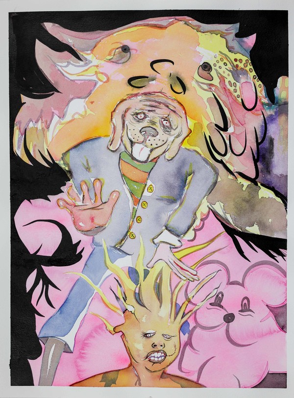 David Lehmann_ Judas_ 2022_ ink, watercolour on paper_ 61x46cm