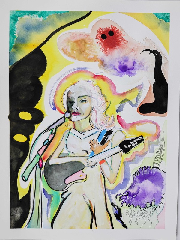 David Lehmann_ Rid Of Me_ 2023_ ink, watercolour, felt pen on paper_ 61x46cm