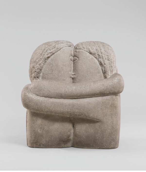 Constantin Brancusi, Le Baiser 1907 Pierre Musee d'art de Craiova, Craiova ⓒ Succession Brancusi - All rights reserved Adagp, Paris 2024 Credit photographique : The Art Museum of Craiova, Roumanie