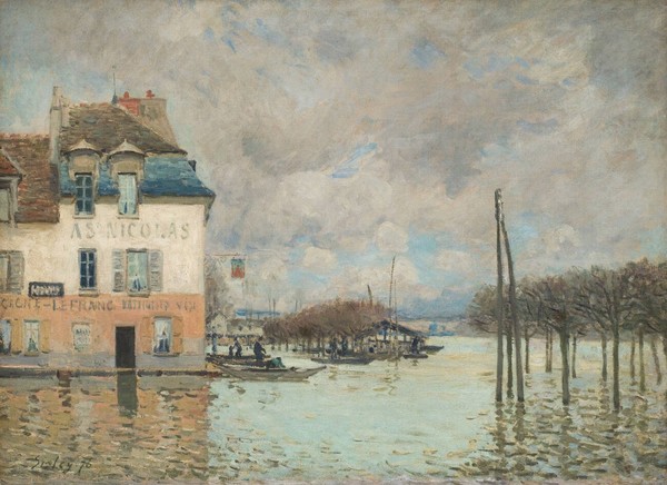 Flood in Port-Marly_Alfred Sisley(1876)