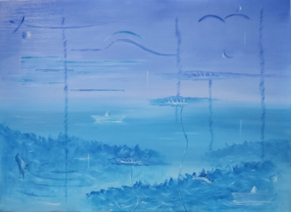 너와 나의 소냔도(sognando) 72.7×53.0cm, Oil on canvas, 2024