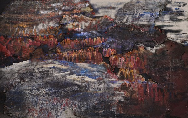 남희조 Canyon Dream 1 Mixed Media on Steel Plate 187x121cm 2011