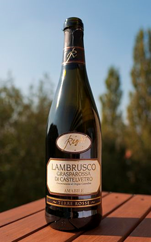 Lambrusco Grasparossa di Castelvetro DOC. Credits CC BY-SA 2.0 www.wikipedia.org
