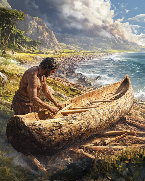 태평양 도서국민들의 주요 이동수단인 카누(사진_midjourney)