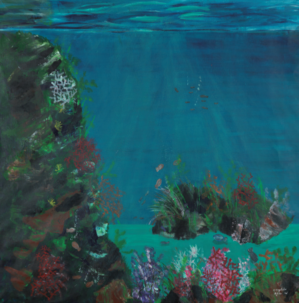 ⓒAngeliki Angelidis, photo: Katoufas Brothers, Moon Ray2024Acrylic on canvas170×170㎝Courtesy of the artist