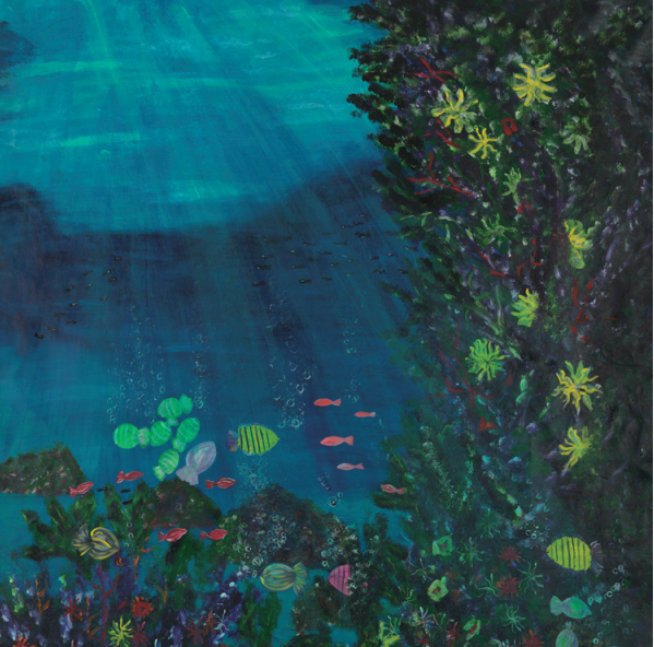 ⓒAngeliki Angelidis, photo: Katoufas Brothers, Sea Garden2024Acrylic on canvas170×150㎝Courtesy of the artist