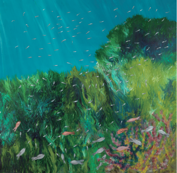 ⓒAngeliki Angelidis, photo: Katoufas Brothers, Posidonia Path2024Acrylic on canvas170×170㎝Courtesy of the artist