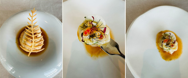 닉 반데르비켄 쉐프가 선보인 코스 요리 일부 (사진_팜투어)