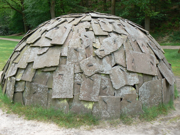 sculpture Igloo di pietra,1982 by Mario Merz in KMM sculptureparkThe Netherlands