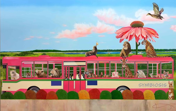 남지형, Symbiosis, 2024, Oil on canvas, 97x193cm