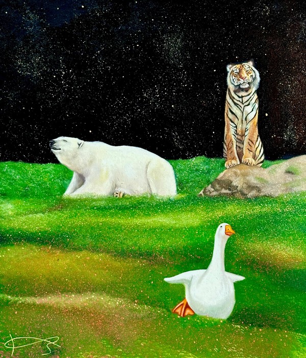 남지형, Symbiosis, 2024, Oil on canvas, 53x45.5cm