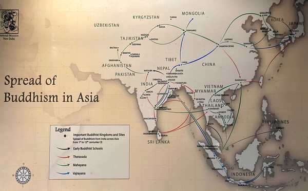 인도국립박물관+불교전파도
