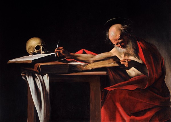 St. Jerome writing, 1605 , oil on canvas,112 cm X 157 cm , Galleria Borghese - Rome (Italy)