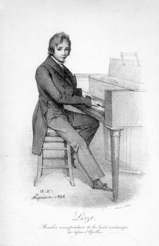 Portrait of young Ferenc Liszt in 1824 (Ernst Burger: Franz Liszt)