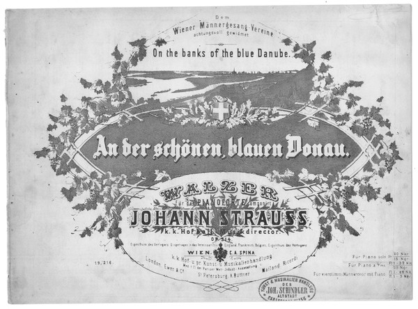 Johann Strauss II. The Blue Danube, one of the oldest ed. by Carl Anton Spina