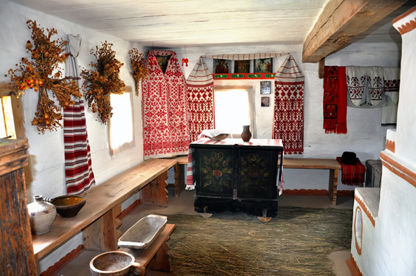 19세기 우크라이나 하우스 내부