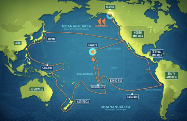 호쿨레아(Hōkūleʻa) 항해 프로젝트 항해범위