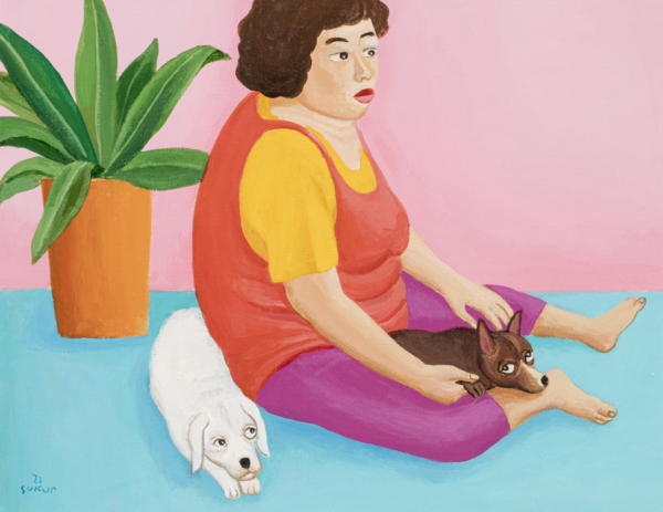 최석운, 휴일, 2022, 캔버스에 아크릴릭, 32x41cm