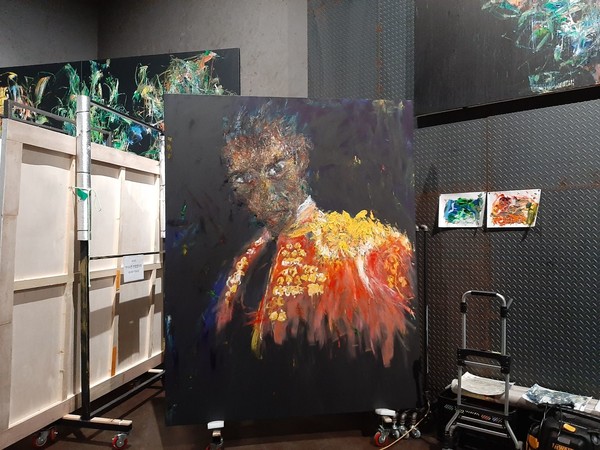 박신양, 「투우사 3」(2017년, oil on canvas, 150F, 227×182cm)