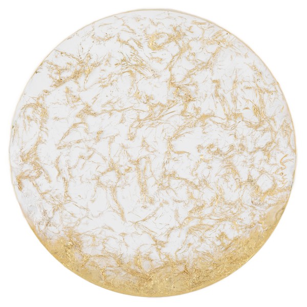 서수영, 기원의 미로 57, 2025, 수제장지에 혼합재료, 지름 50cm