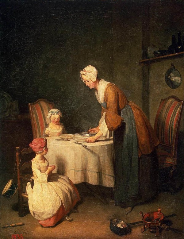 The Prayer before Meal_Jean Siméon Chardin(1744)
