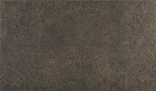 박서보, 묘법 No.355-86, 1986, 캔버스, 종이에 수채 물감, 194×300cm
