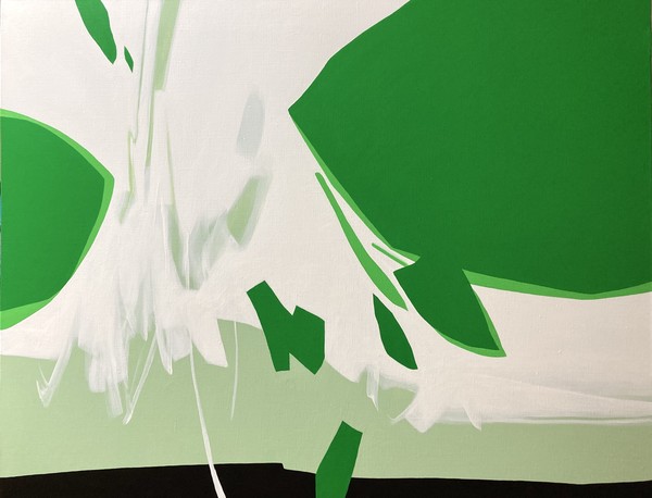 ⓒ이창분, green leaves 21113(acrylic on canvas, 116.8X91cm, 2021