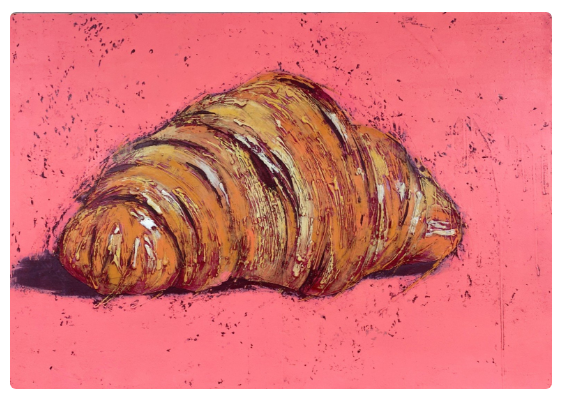 You ate a croissant and me., 154x107cm, Mixed media, 2023