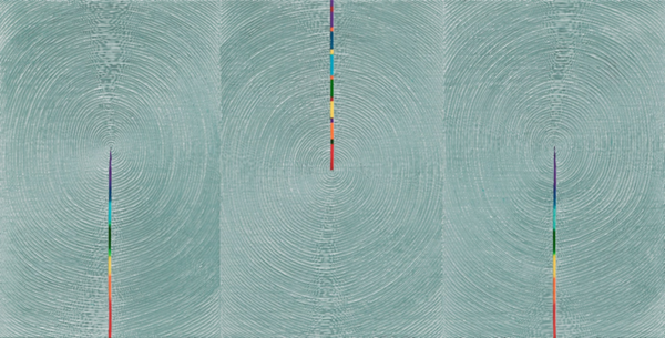 ⓒ고송화 Les ondes, Huile sur toile, 60x120, 2022